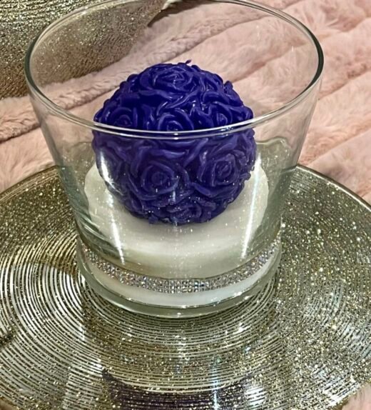 small rose ball candle