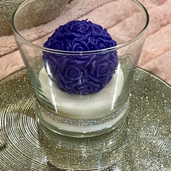 small rose ball candle